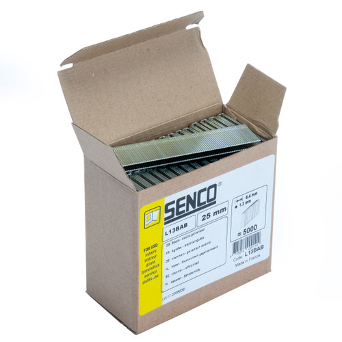 Senco L13BAB L Staples 18 Gauge 25mm (5000 inBox) Toolstop