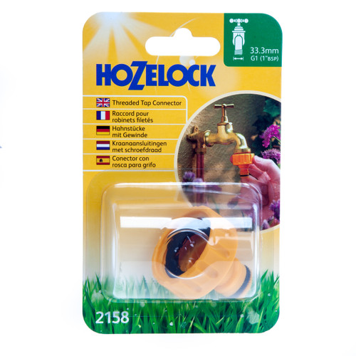 Hozelock 2158 Threaded Tap Connector 1 in/33.3mm Toolstop