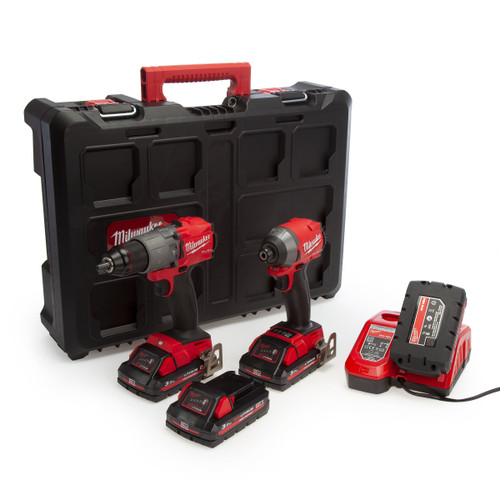 Milwaukee M18 FPP2A2-304P Combi Drill & Impact Driver Twin Pack