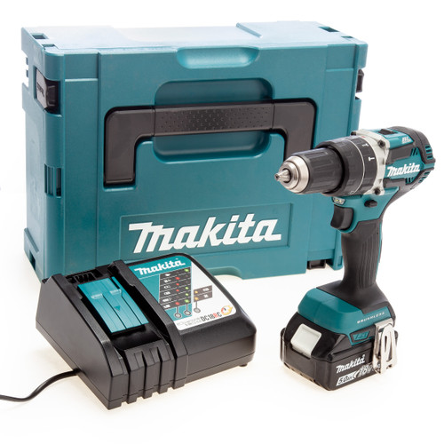 Makita DHP484 18V LXT Brushless Combi Drill (1 x 5.0Ah Battery) in MakPac