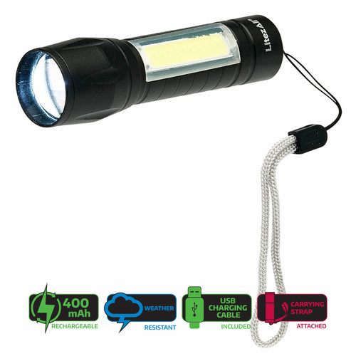 LitezAll 24556 Mini Rechargeable Flashlight and Task Light 120 Lumens main image