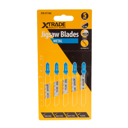 XTrade JT118G Basic for Metal Jigsaw Blades (Pack Of 5)