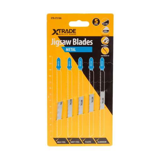 XTrade JT318A Basic for Metal Jigsaw Blades (Pack Of 5)