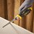 Stanley FMHT0-20559 FatMax Folding Plasterboard Saw 110mm (4") in use sawing plasterboard