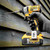 Dewalt DCK266P2 18V XR Combi Drill & Impact Driver Twin Pack - Driver in use screwing into wood