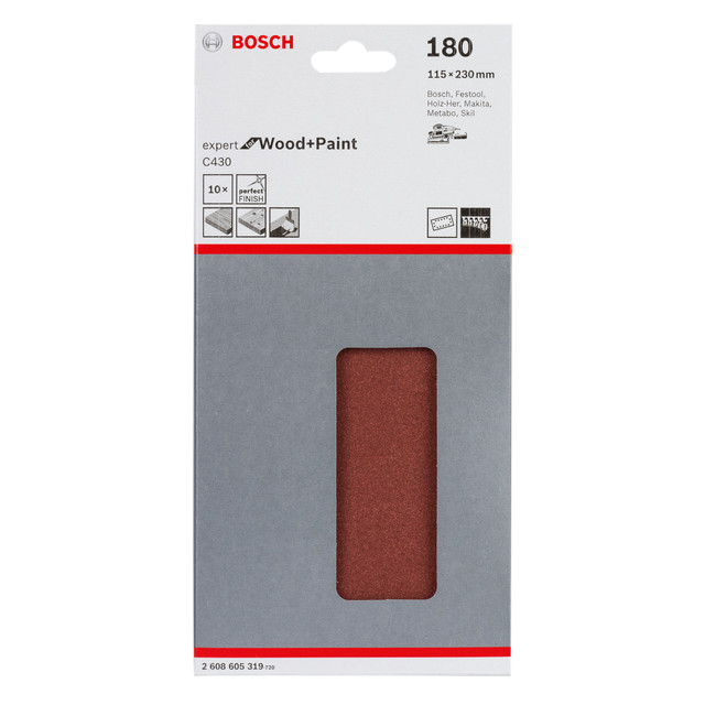 Bosch 2608605319 Sanding Sheets for Wood 115mm Toolstop