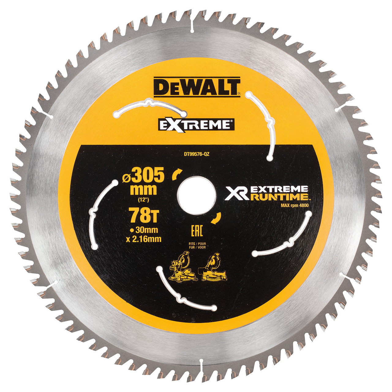 Photos - Power Tool Accessory DeWALT DT99576 XR Extreme Runtime Mitre Saw Blade 305mm x 30mm x 78T DT995 