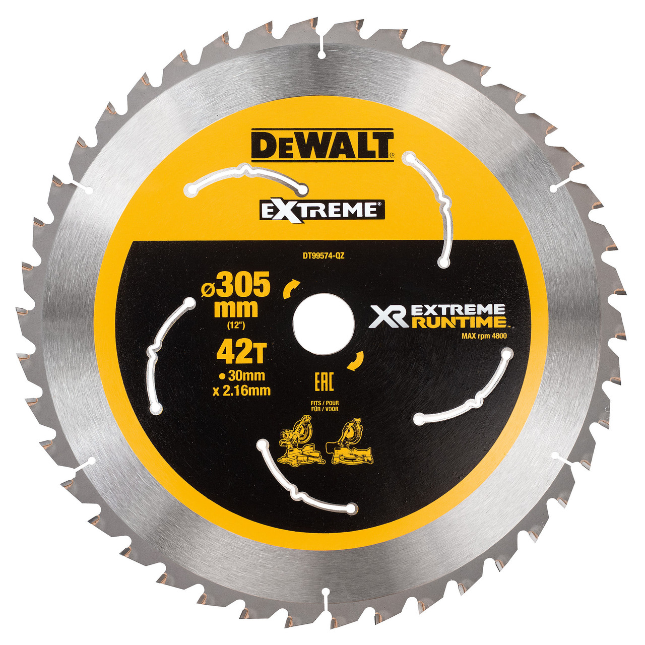 Photos - Power Tool Accessory DeWALT DT99574 XR Extreme Runtime Mitre Saw Blade 305mm x 30mm x 42T 