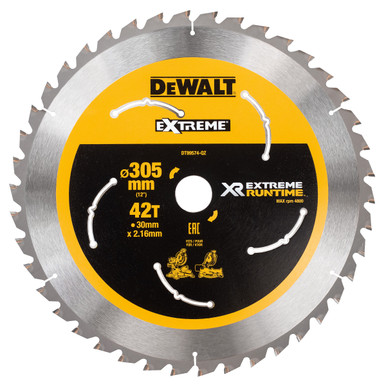 Dewalt DT99574 XR EXTREME Runtime Circular Saw Blade 305 × 30mm × 42T