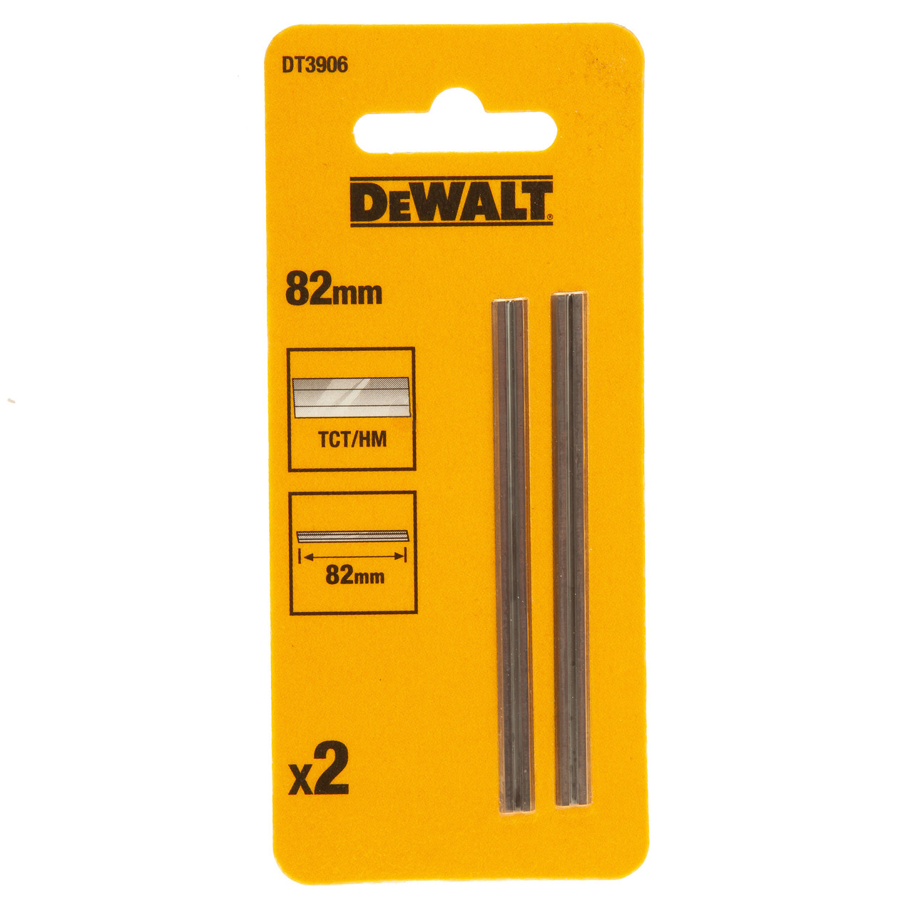 Photos - Power Tool Accessory DeWALT DT3906 TCT Planer Blades 82mm  (Pack Of 2)