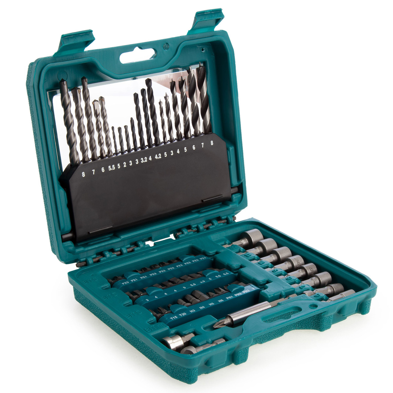 Photos - Screwdriver Makita P-90358 Pro Power Drill Accessory Set  (60 Piece)