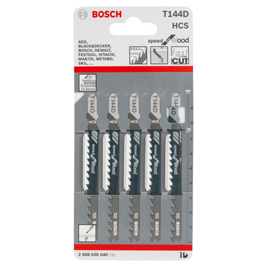 Bosch T144D Speed Jigsaw Blade for Wood 100mm (Pack of 5)