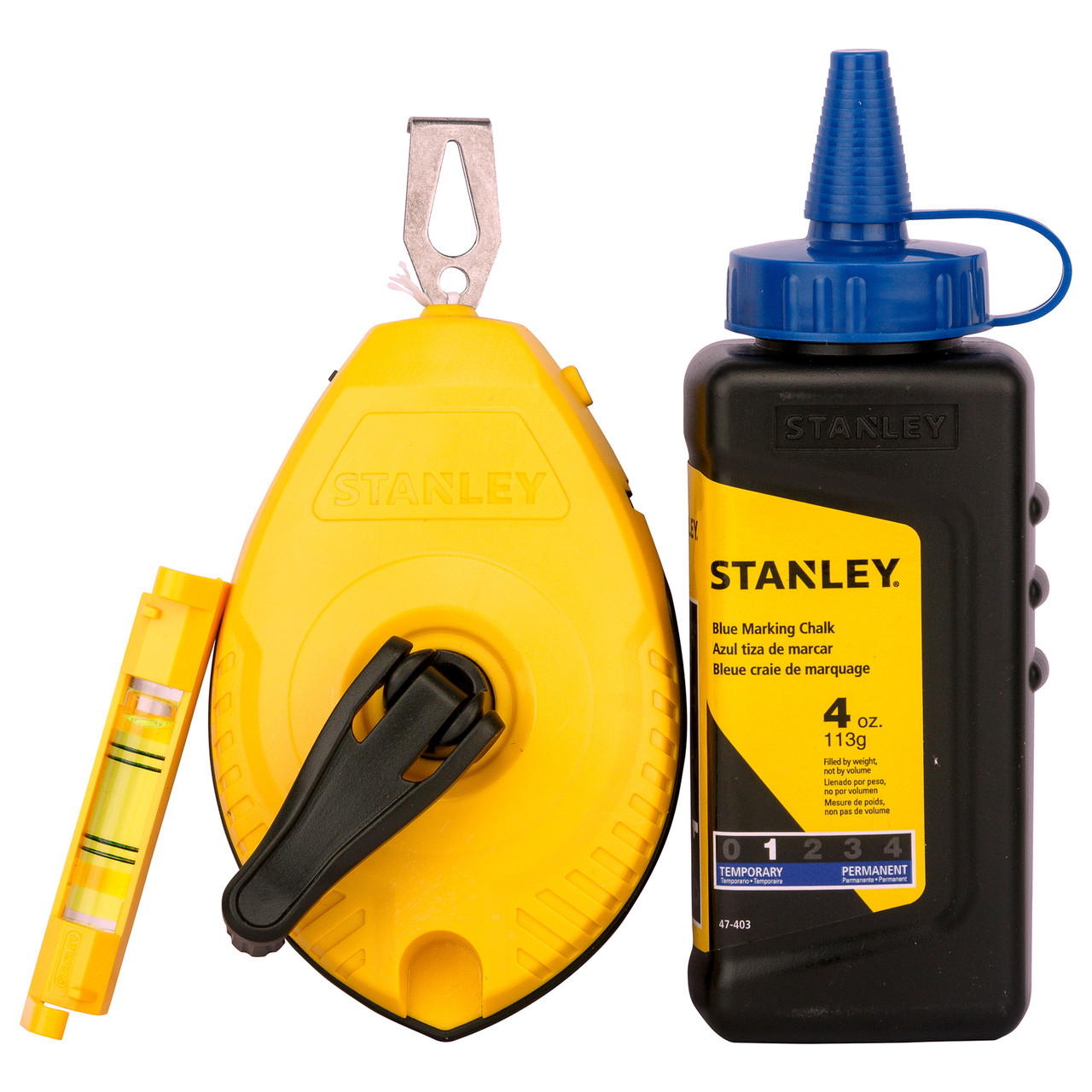 Photos - Other Hand Tools Stanley 0-47-443 Chalk Line 30 Metre Blue Chalk & Level 