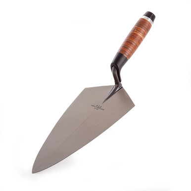 Marshalltown M1911L 19L Philadelphia Pattern Brick Trowel with Leather Handle 11”