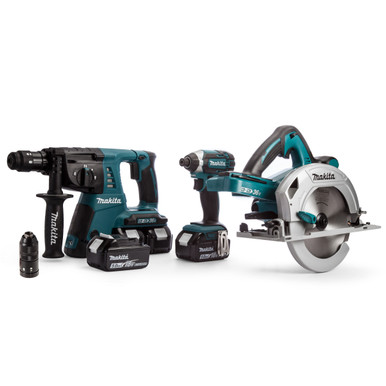 Makita DLX6021M 18V 6 Piece Cordless Kit 3 x 4.0Ah Batterie
