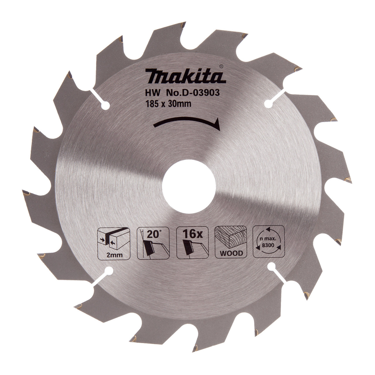 Photos - Power Tool Accessory Makita D-03903 Circular Saw Blade for Wood 185mm x 30mm x 16T 