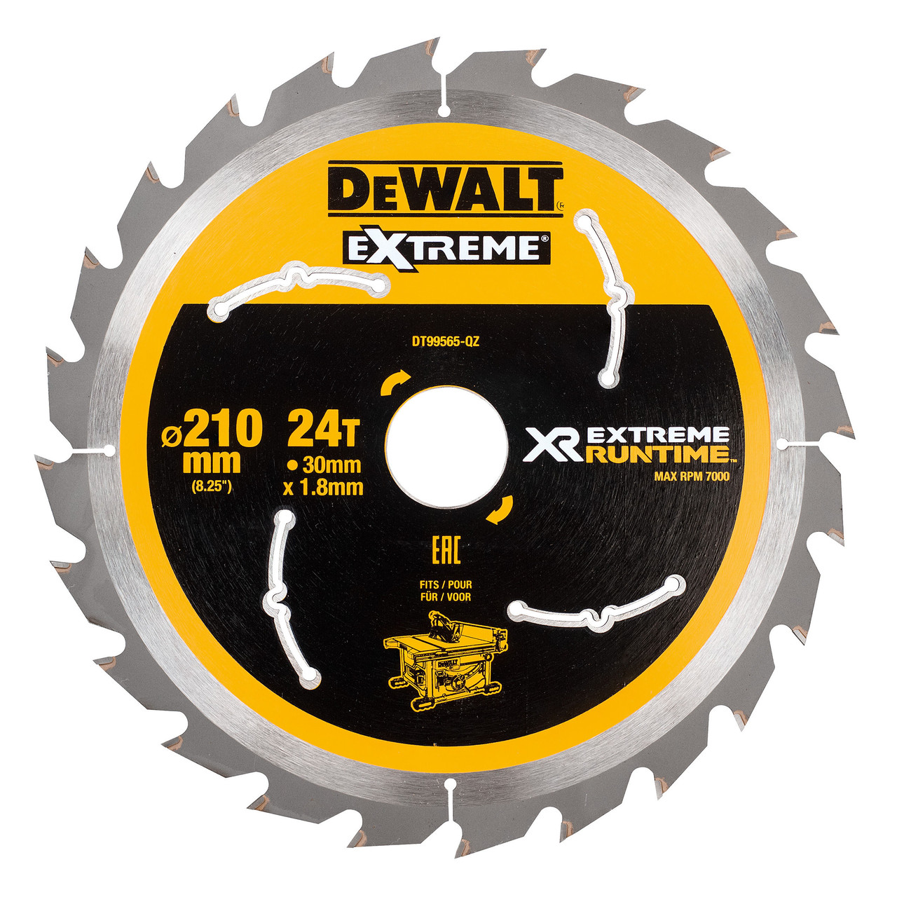 Photos - Chain / Reciprocating Saw Blade DeWALT DT99565 XR Extreme Runtime Table Saw Blade 210mm x 30mm x 24T 