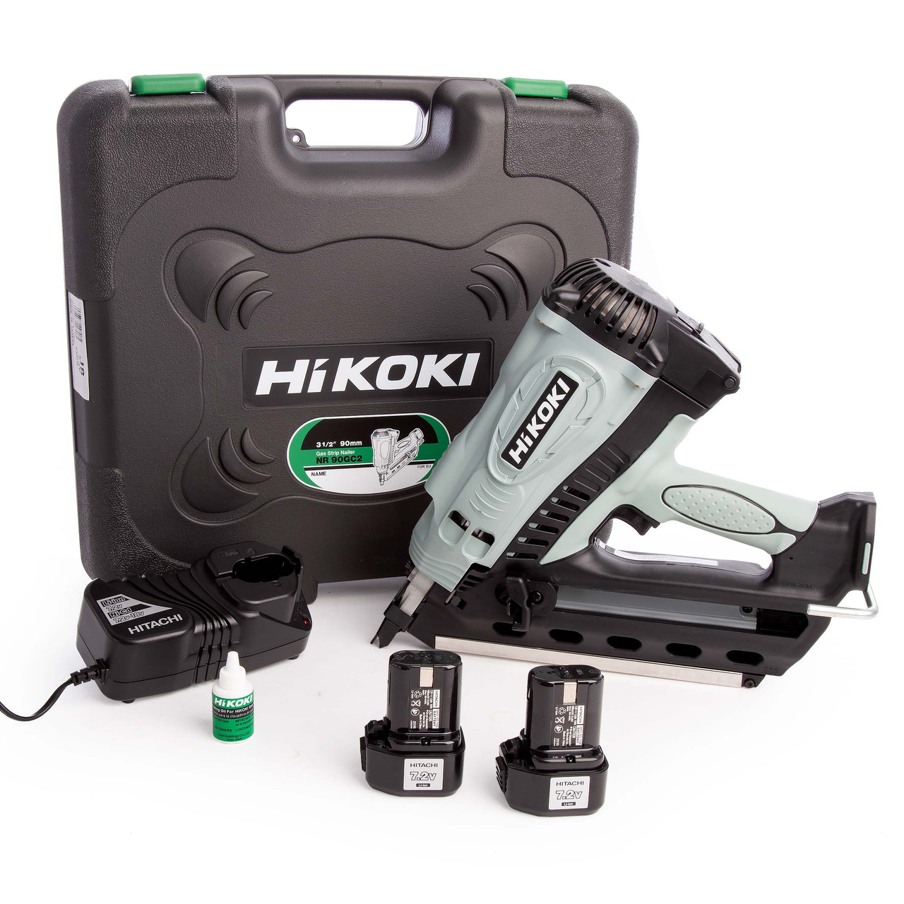 HiKOKI NR90GC2/J8Z Cordless Gas Clipped Head 1st Fix Framing Nailer (2 x 1.5Ah Batteries) - 2