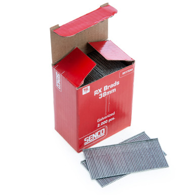 Senco RX17EAA Galvanised RX Brad Nails 16 Gauge 1.6mm × 38mm (2000 in Box)