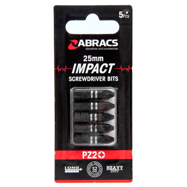 Abracs IPZ22505 Expert Impact Screwdriver Bit PZ2 × 25mm (Pack of 5)