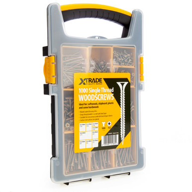 XTrade X0800001 Mixed PZ2 Single Thread Woodscrews (Pack of 1000)