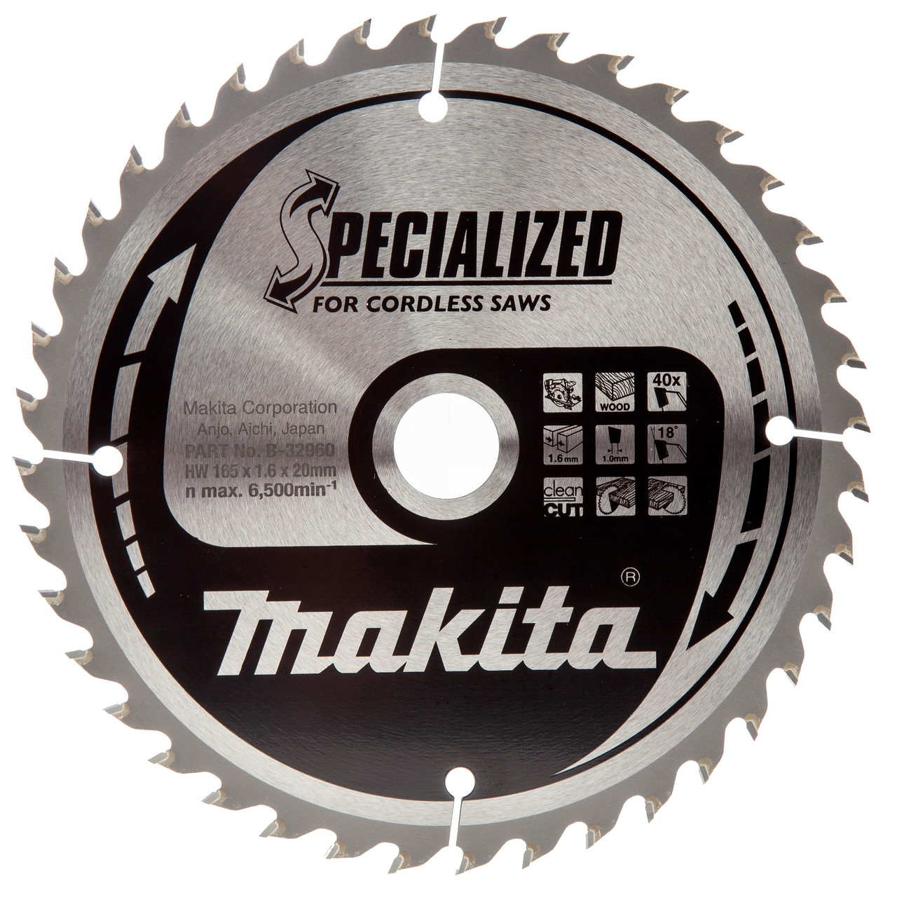 Photos - Cutting Disc Makita B-32960 Saw Blade for Cordless Saws 165mm x 20mm x 40T 