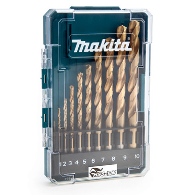 Makita D-72849 HSS TiN Metal Drill Bit Set (10 Piece)