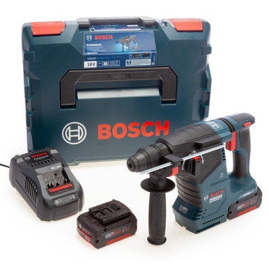 Bosch Professional 18V System perforateur sans-fil GBH 18V-24 C (avec SDS  plus, 2 batteries 5,0 Ah, chargeur GAL 1880 CV, dans L-BOXX)