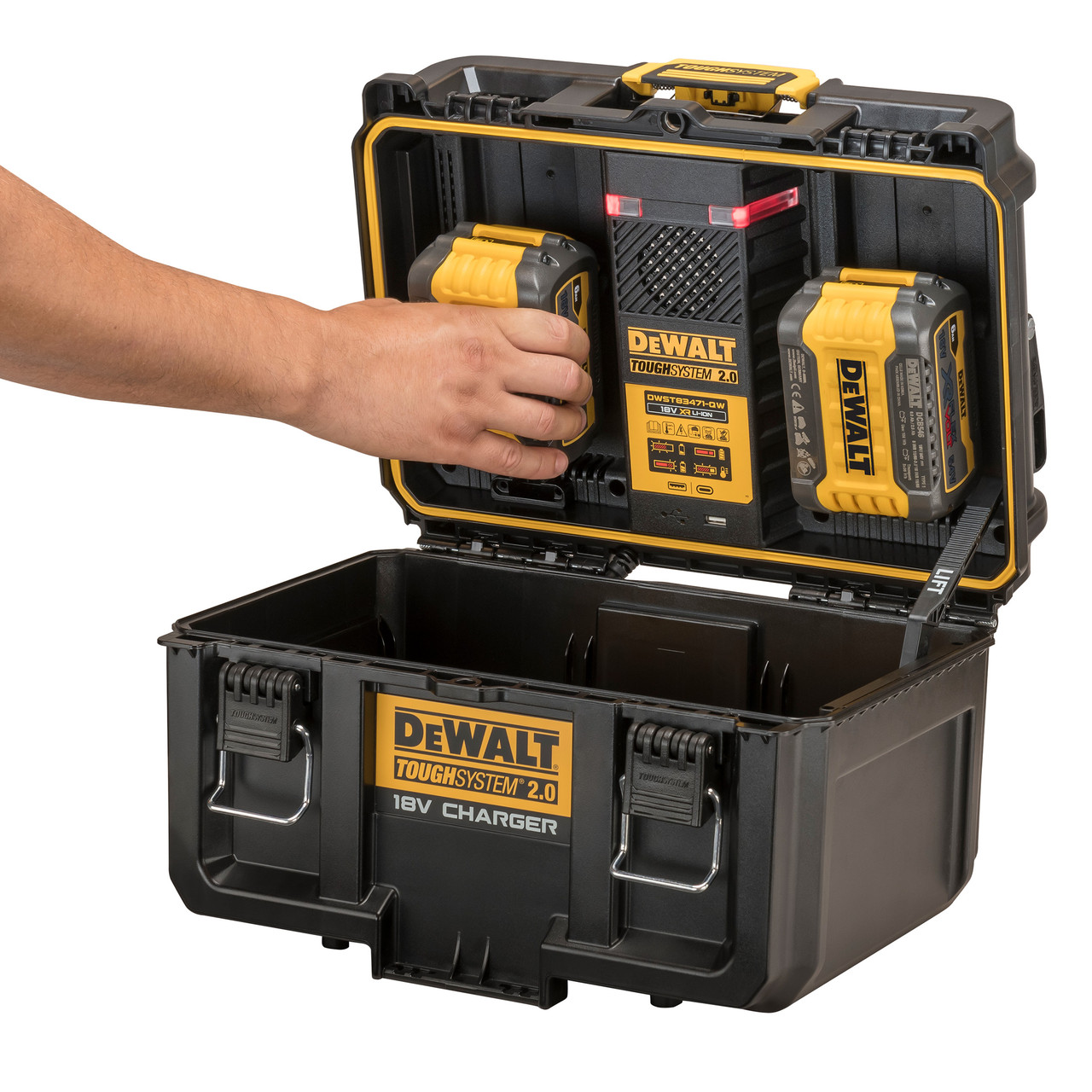 Photos - Power Tool Battery DeWALT DWST83470 ToughSystem 2.0 18V Dual Port Charger Box DWST83470-GB 