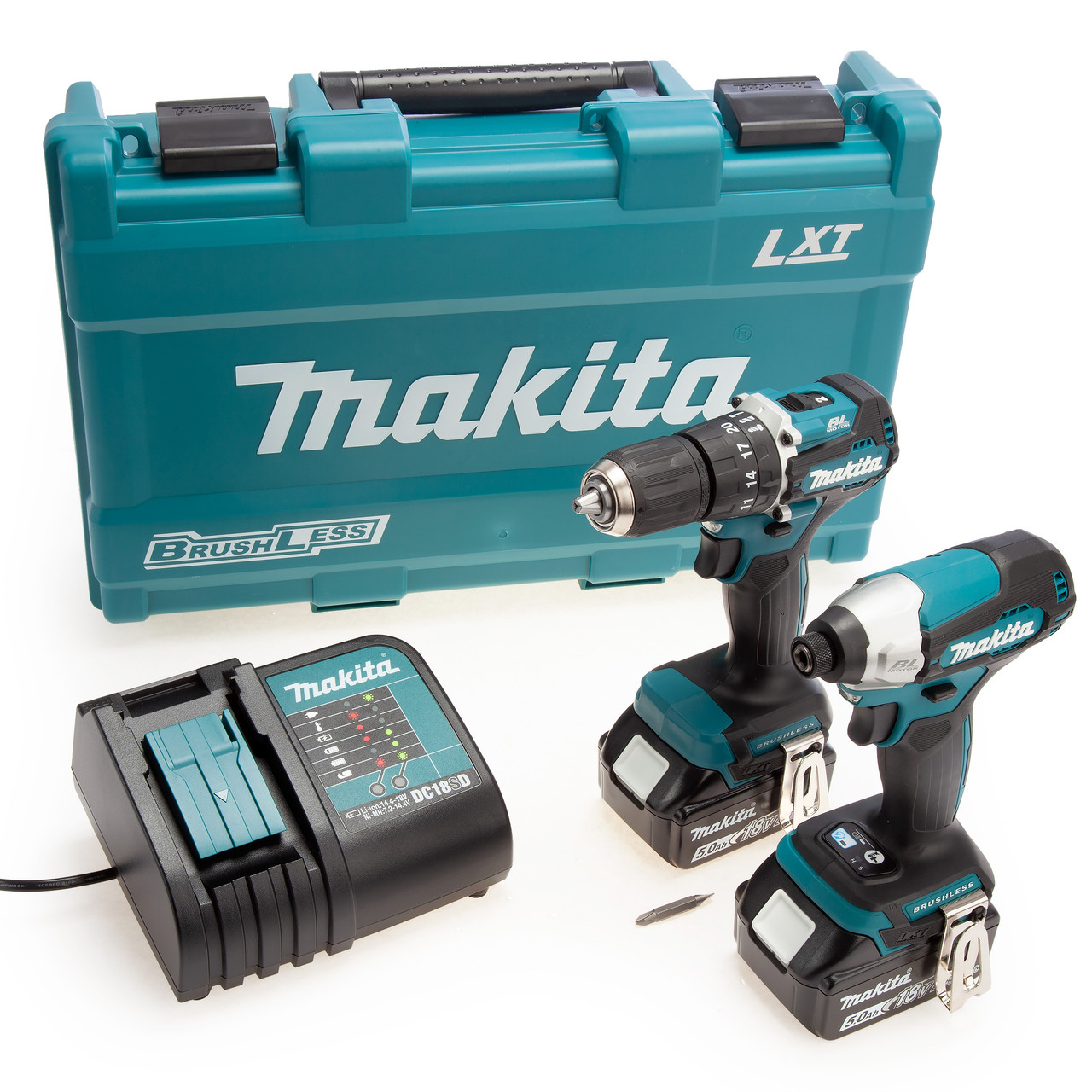 Photos - Power Tool Combo Kit Makita DLX2414ST 18V LXT 2 Piece Combo Kit  (2 x 5.0Ah Batteries)
