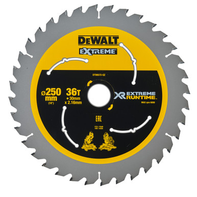 Dewalt DT99572 XR EXTREME Runtime Circular Saw Blade 250 × 30mm × 36T