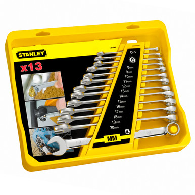 Stanley 4-94-648 Metric Combination Spanner Set (13 Piece)