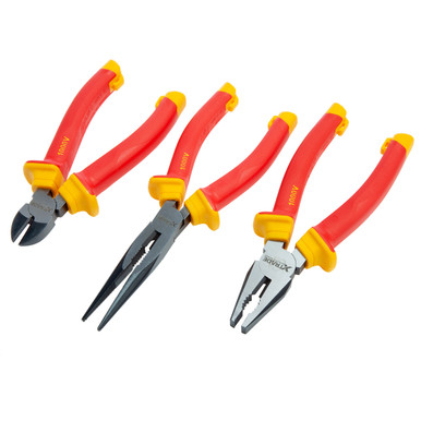 XTrade X0900221 VDE Pliers Set (3 Piece)
