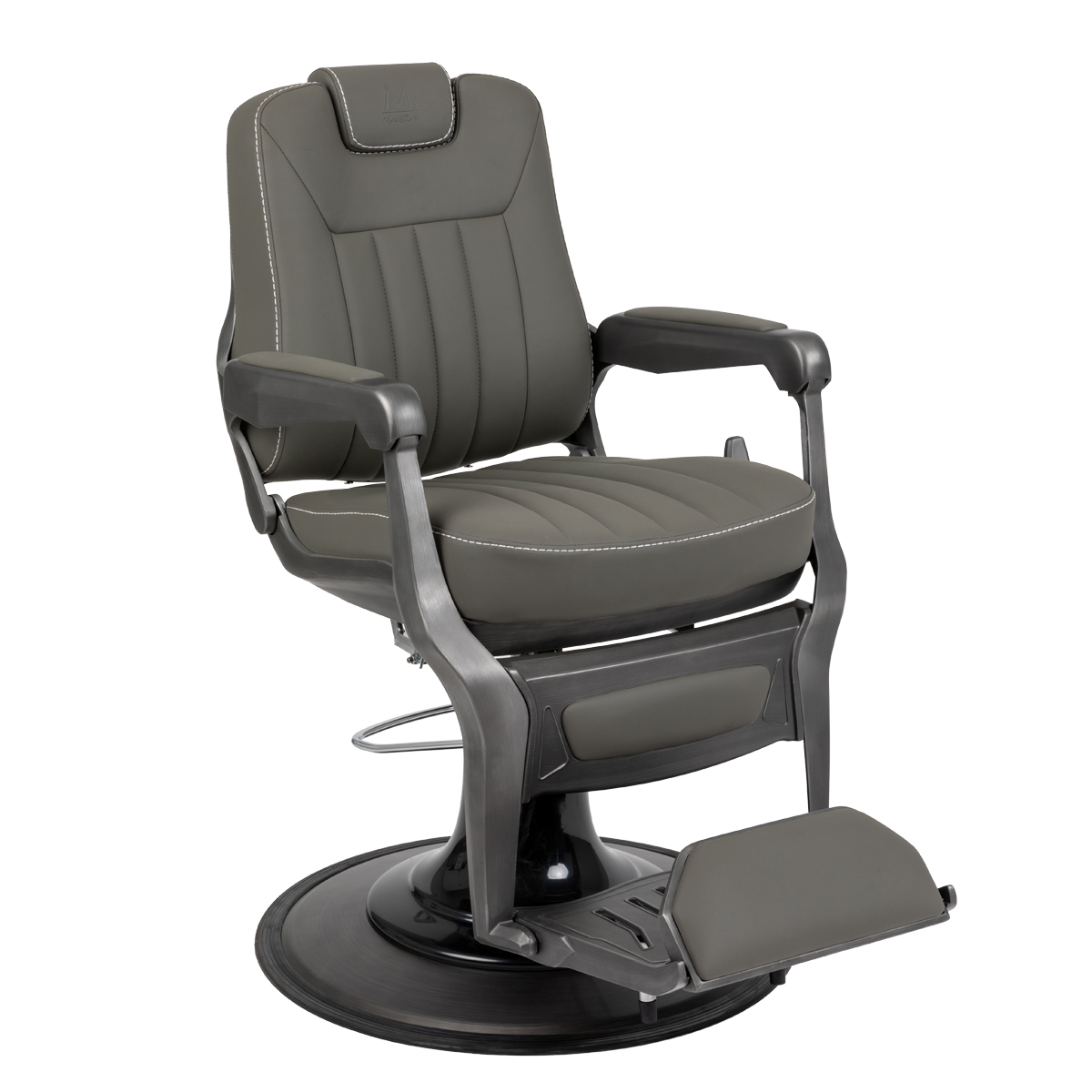 Wraith Barber Chair with Gunmetal Frame | Minerva Beauty