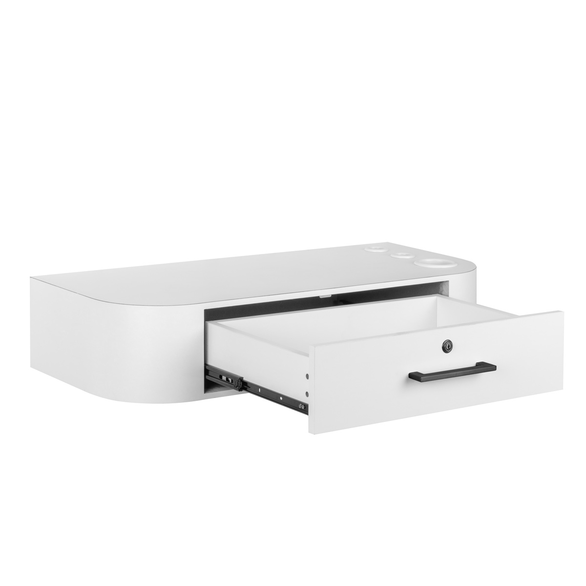 Bellevue Wall Mount Salon Styling Station in White - Barber Shops