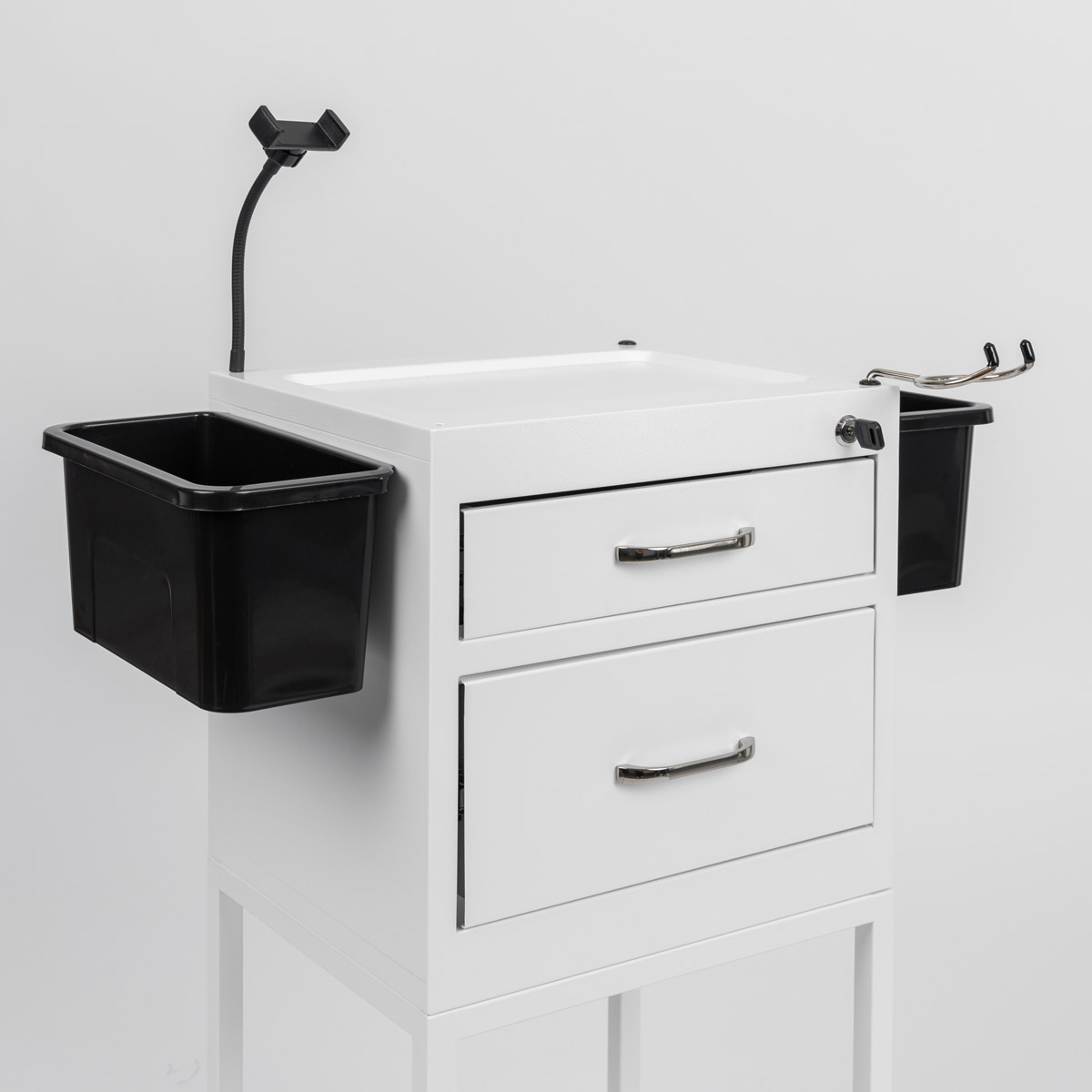 Spazio Salon Color Cart with Locking Drawer | Minerva Beauty