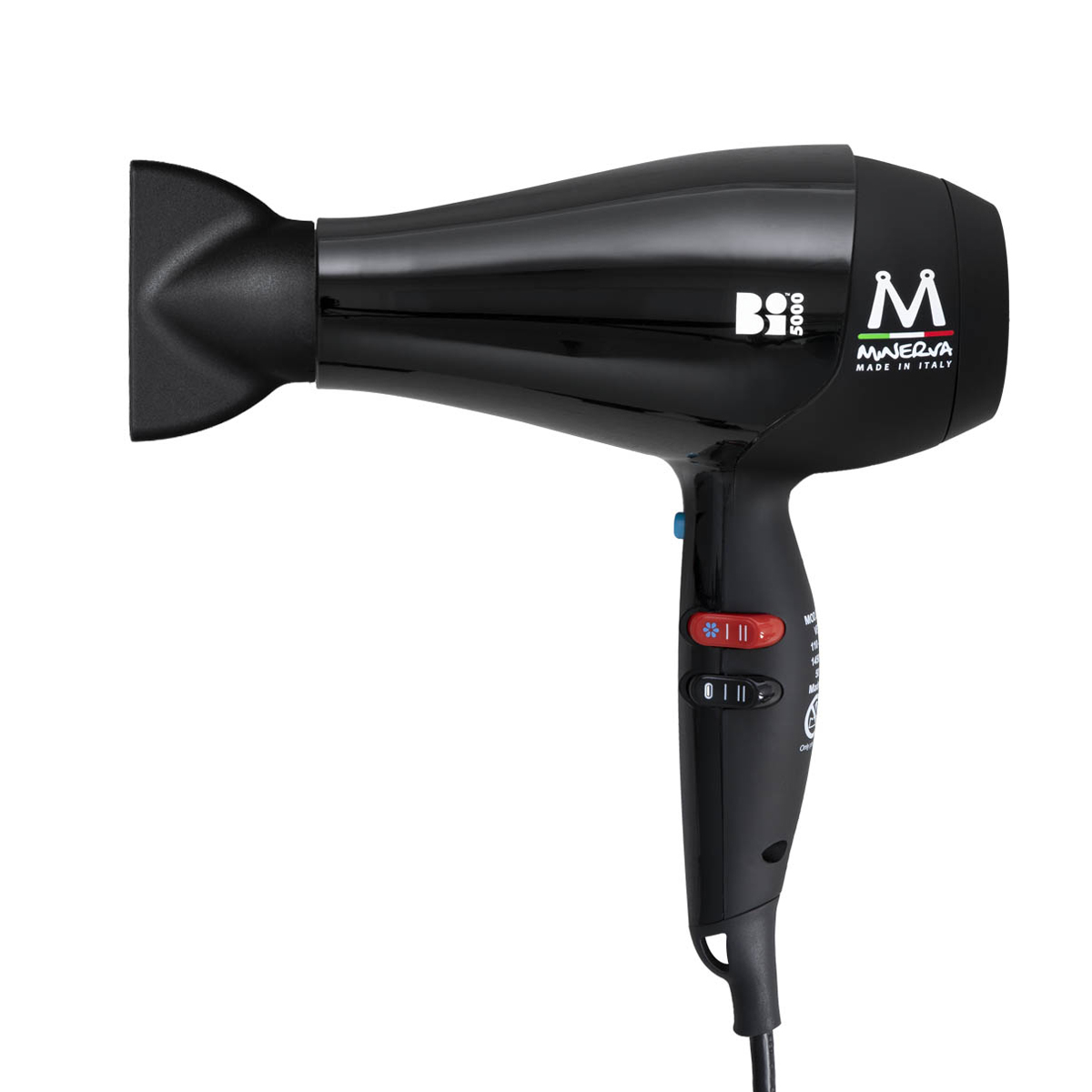 BI-5000 Salon Hair Dryer (Black) Made in Italy Professional