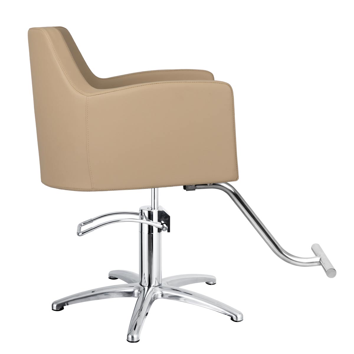 Venturi Extra Wide Salon Styling Chair in Cashmere (Beige), 5-star