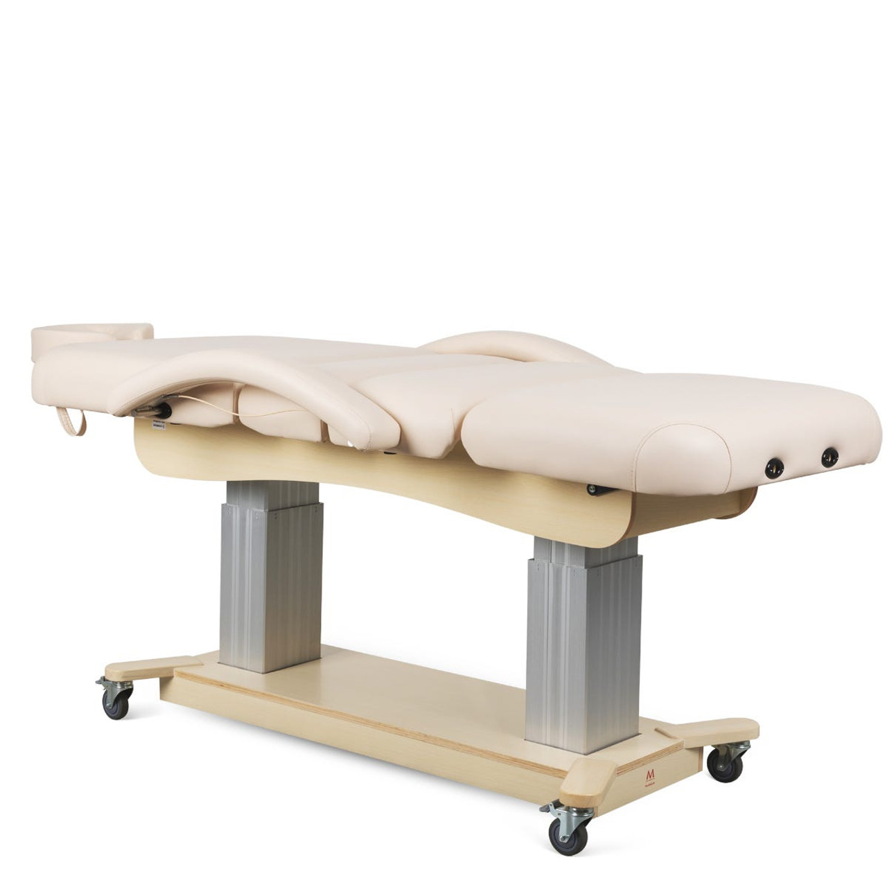 Cloister Electric Massage Table with Wheeled Wood Base