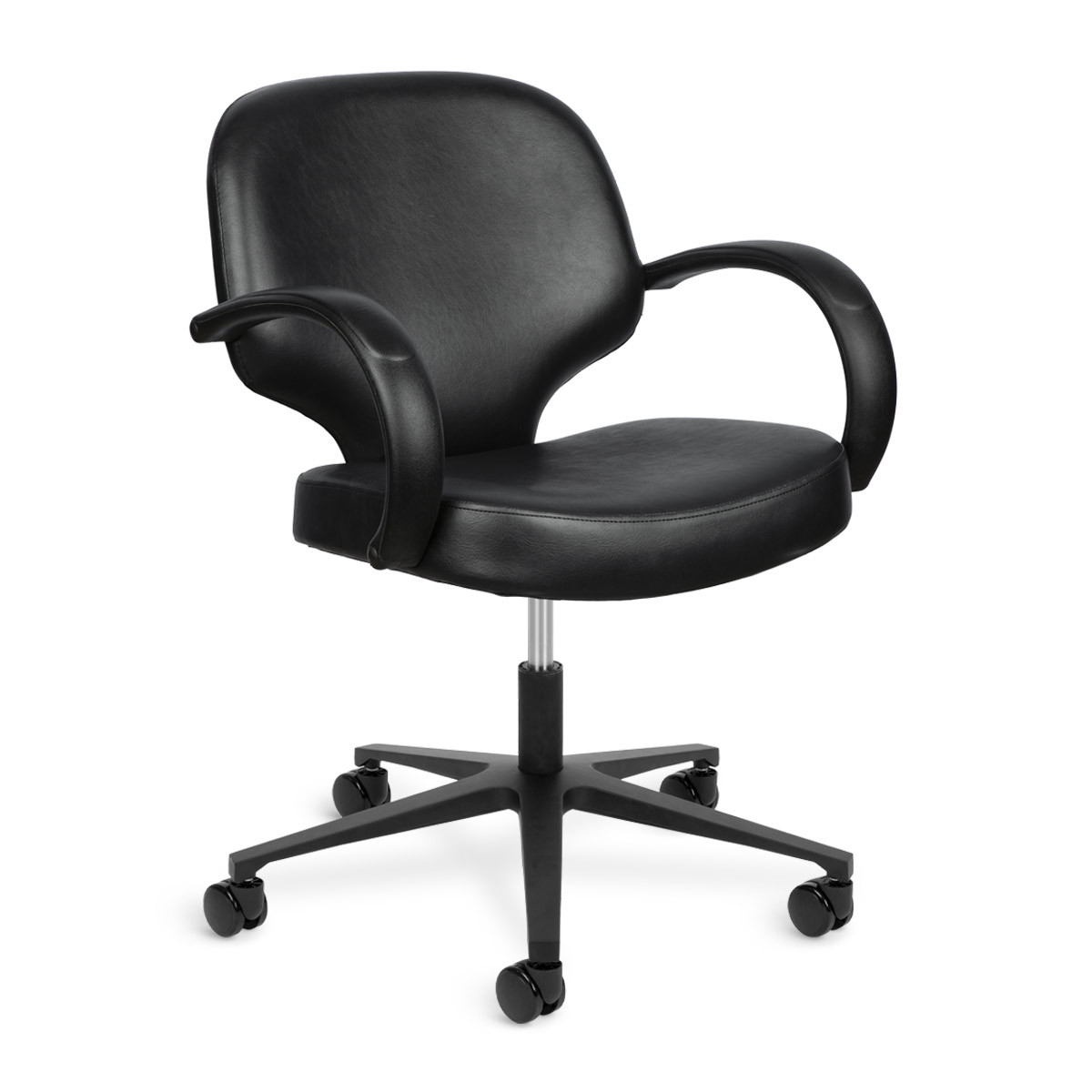 Virage Extra Wide Rolling Technician Chair in Black, Rolling 5
