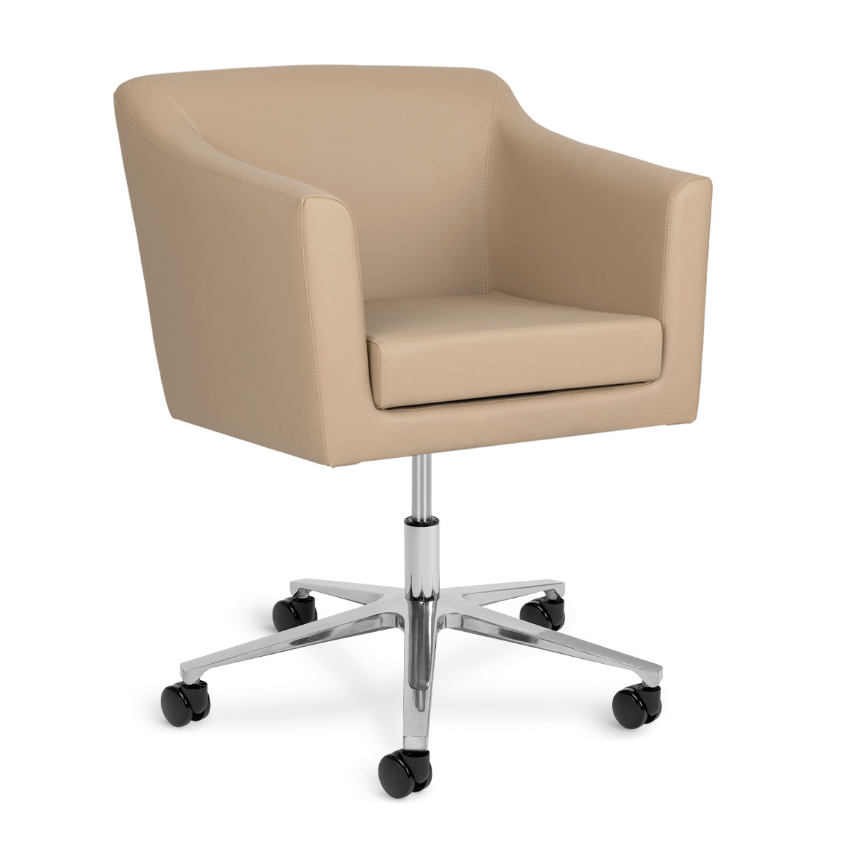 Murano Extra Wide Technician Chair in Black, Rolling 5 Star Matte Black ...