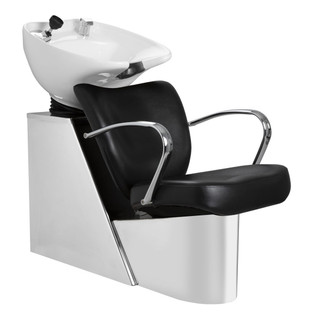 Vantage Stainless Steel Shampoo System with White Bowl