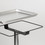 Aluminum Mobile Service Tray showing the tray being removed from the stand