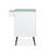Akamu Styling Station in White with Black Hardware and Black LED Mirror
