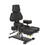 Nova Hydraulic Multifunction Tattoo Chair in Black from three-quarter view to the right with back up and legs extended