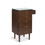 Brixton Pedestal Styling Station in Walnut with Gold Hardware shown from three-quarter angle to the right Brixton Pedestal Styling Station in Walnut with Gold Hardware shown from three-quarter angle to the right