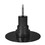 Black Cordless Battery Powered Electric Round Styling Chair Base with 1 Battery Included shown from the front