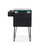 Nalu Styling Station in Black with Gold Handles with Black Hairpin Legs or Wall-Mounted shown from the back Nalu Styling Station in Black with Gold Handles with Black Hairpin Legs or Wall-Mounted shown from the back