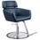Azure Styling Chair in Denim Blue with Chrome Round Base - CLEARANCE - DISCONTINUED, AS IS, NO WARRANTY, NO RETURNS
