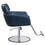 Azure Styling Chair in Denim Blue with Chrome Round Base - CLEARANCE - DISCONTINUED, AS IS, NO WARRANTY, NO RETURNS
